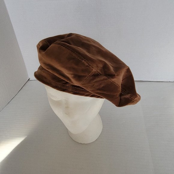 Lord & Taylor Brown Velvet Velour Hat Barret Womens - Picture 11 of 11